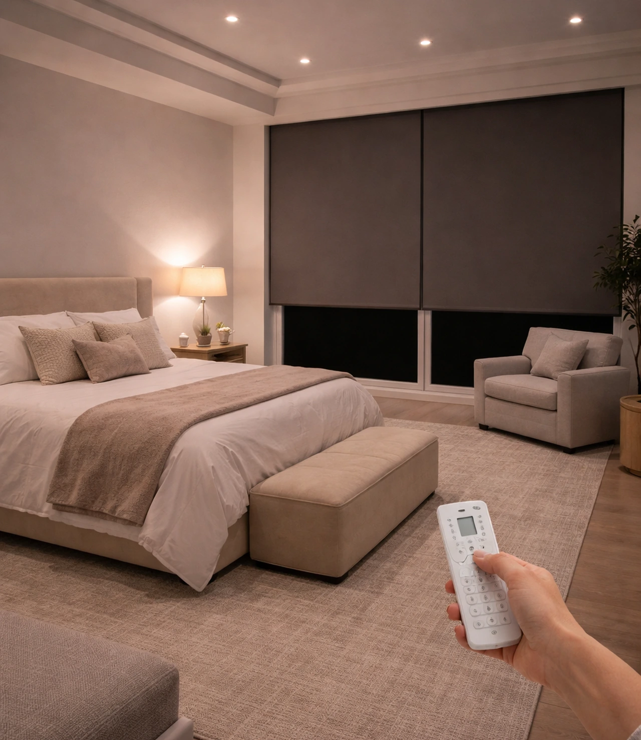 Blackout Motorized Shades Bedroom Privacy Control Blackout Motorized Shades Bedroom Privacy Control