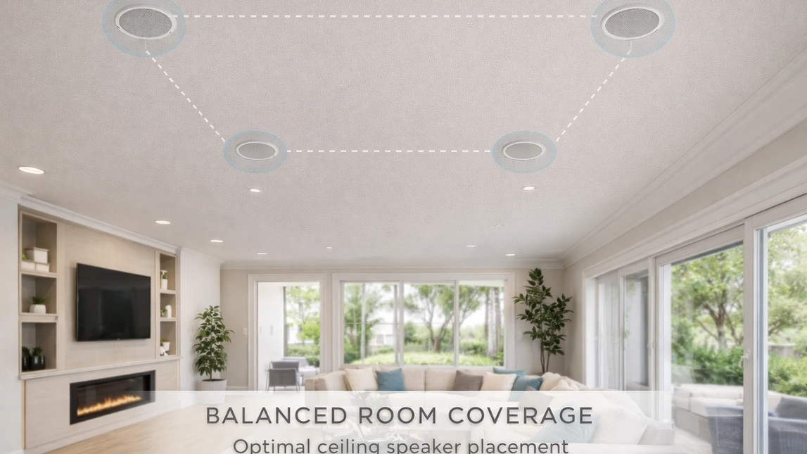 Ceiling Speaker Placement For Balanced Room Coverage Ceiling Speaker Placement For Balanced Room Coverage