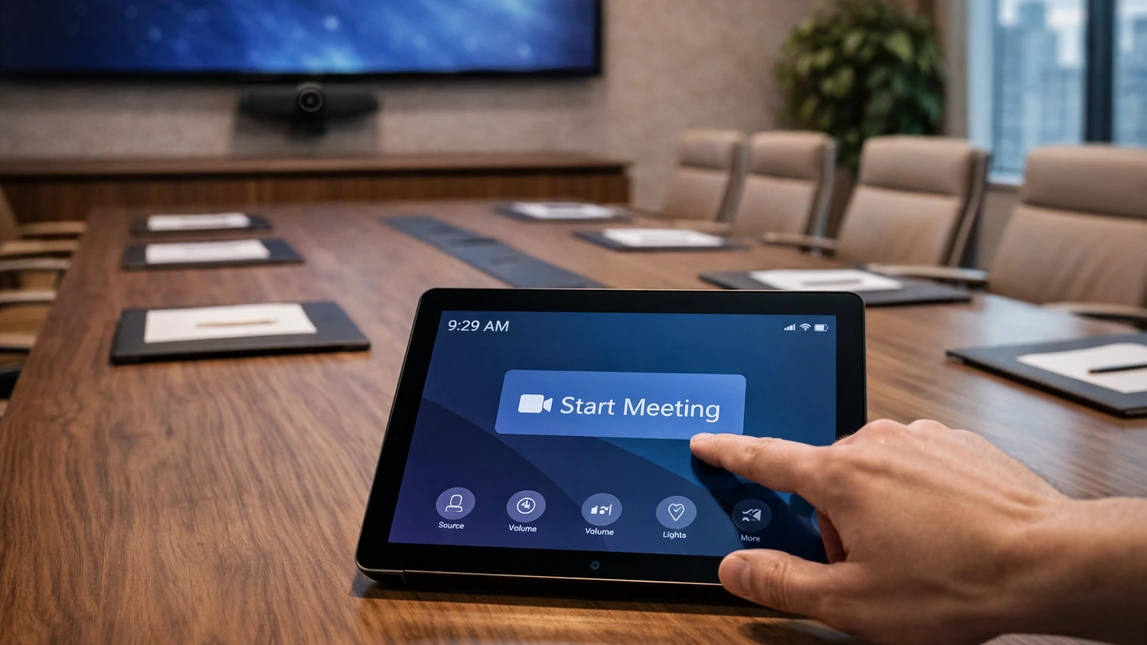 Conference Room Av Simple Control Touch Panel Meeting Start Conference Room Av Simple Control Touch Panel Meeting Start