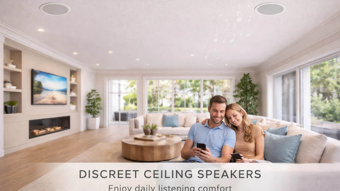 Discreet Ceiling Speakers With Daily Listening Comfort Discreet Ceiling Speakers With Daily Listening Comfort