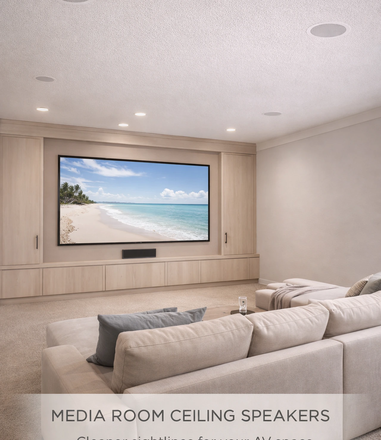 Media Room Ceiling Speakers With Cleaner Sightlines Media Room Ceiling Speakers With Cleaner Sightlines