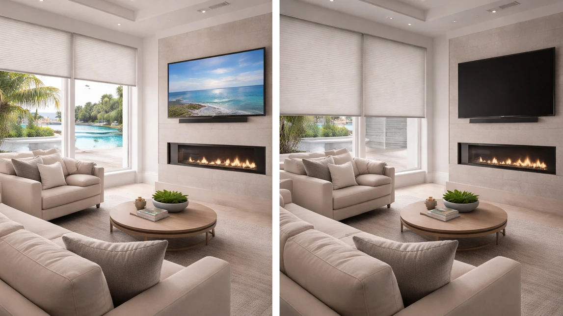 Motorized Blinds Living Room Glare And Privacy Control Motorized Blinds Living Room Glare And Privacy Control
